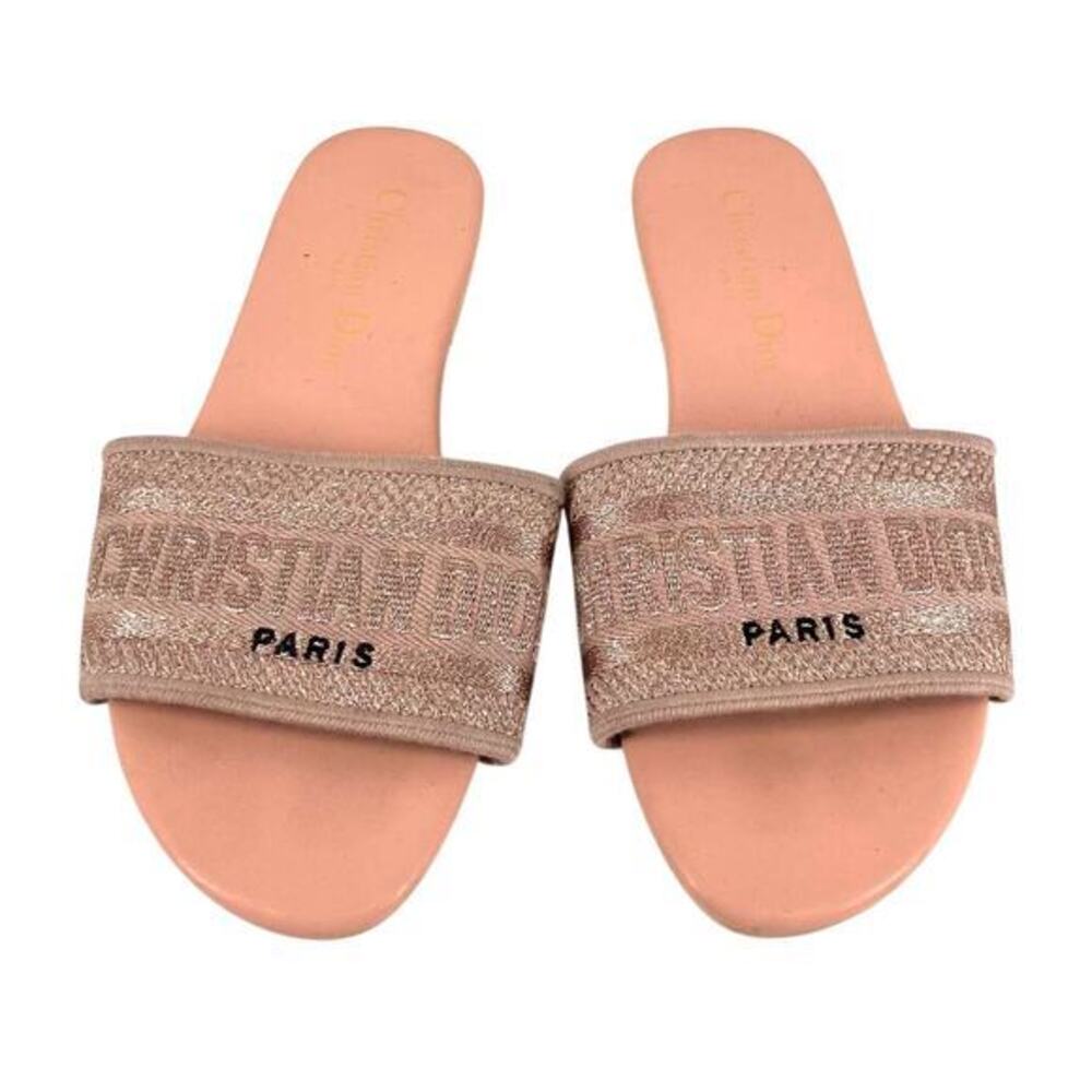 Christian Dior Rose‎ Gold Sandals Pink